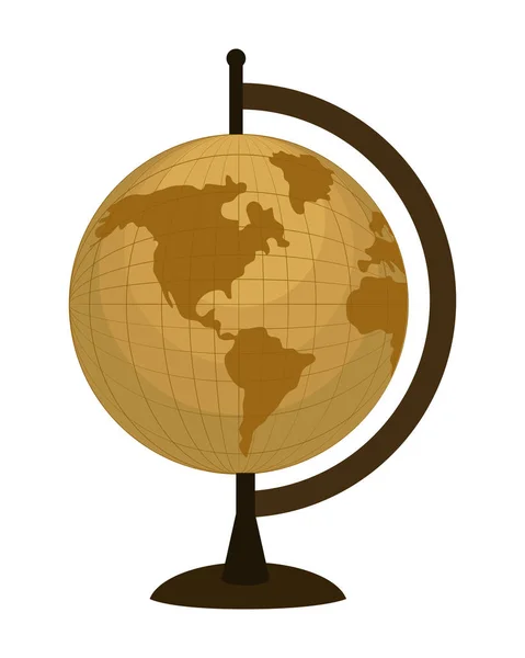 Globala jorden planet skrivbord design — Stock vektor