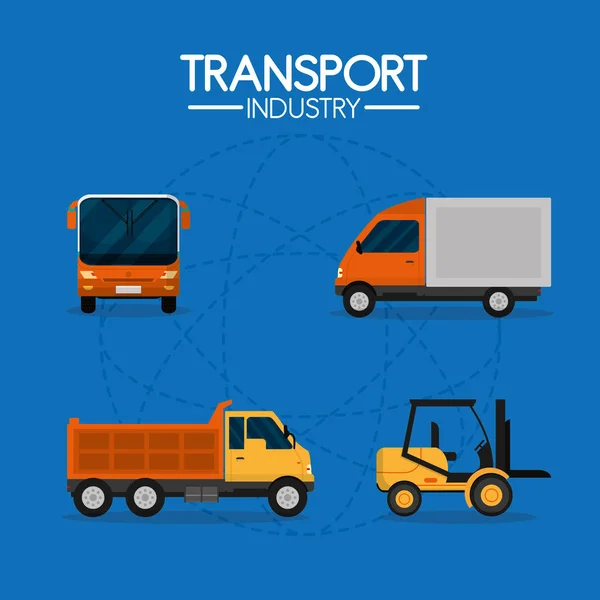 Concepto de industria del transporte — Vector de stock