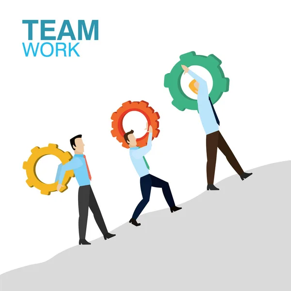Concept de travail d'équipe en entreprise — Image vectorielle