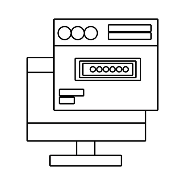 Teknik computing tecknad — Stock vektor