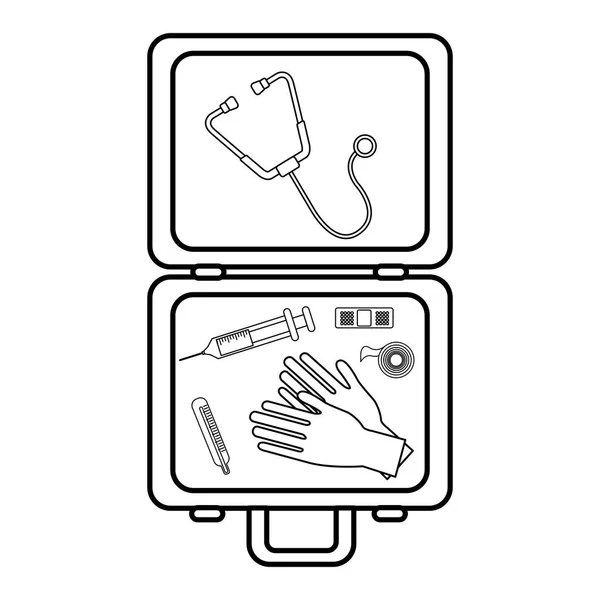 Isolated medical kit design — Stock Vector