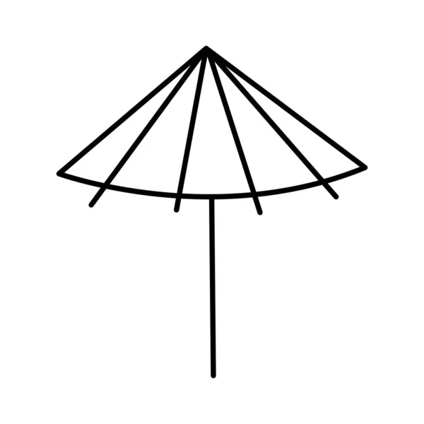 Parapluie rose dessin animé — Image vectorielle