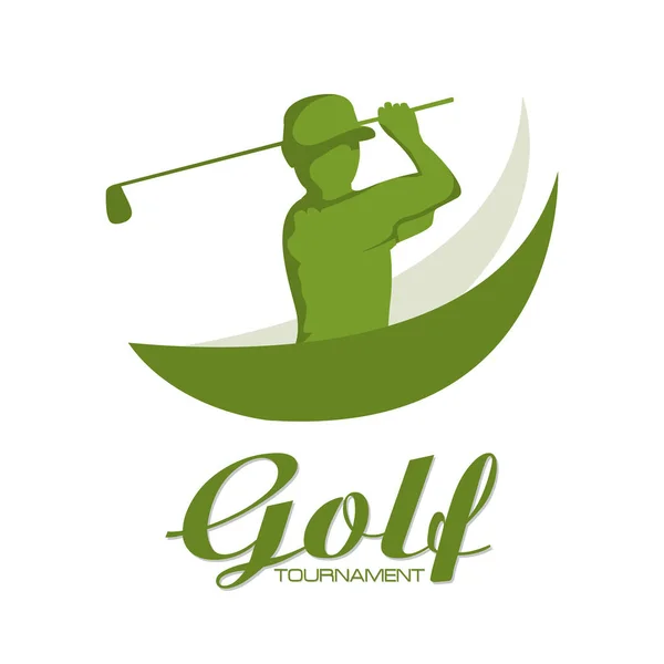 Torneio esporte de golfe —  Vetores de Stock