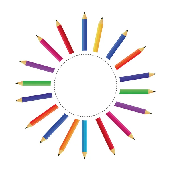 Školní tužky kreslený — Stockový vektor