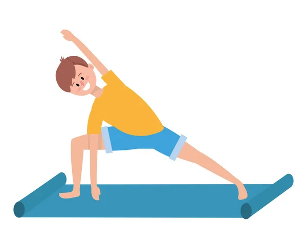 Passar man utövar yoga — Stock vektor