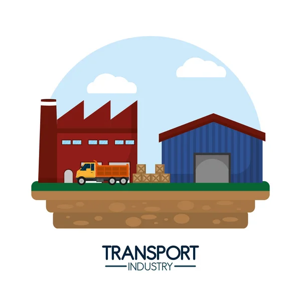Industria de entrega y transporte — Vector de stock