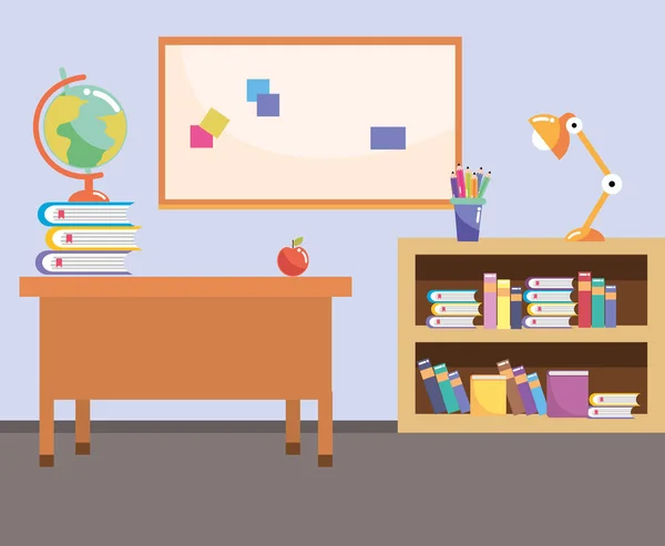 School studie klas cartoon — Stockvector