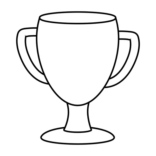 Trofeo Copa campeonato blanco y negro — Vector de stock