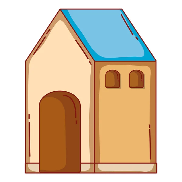 Adobe maison dessin animé — Image vectorielle