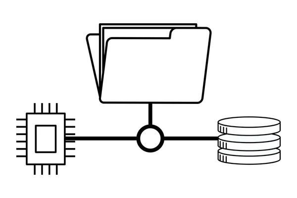 Technologie CPU-Cartoon — Stockvektor