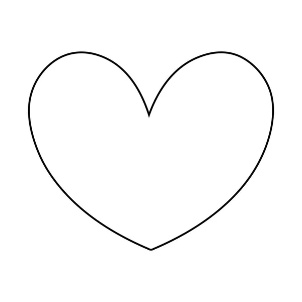 Söt hjärta stil och kärlek linjesymbol — Stock vektor