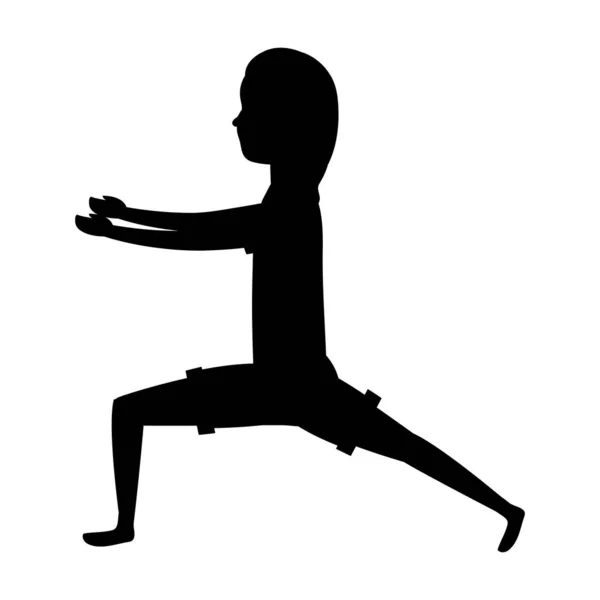 Fit woman practicing yoga - Stok Vektor