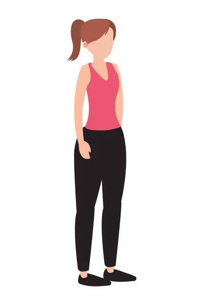Femme avec vêtements de fitness — Image vectorielle