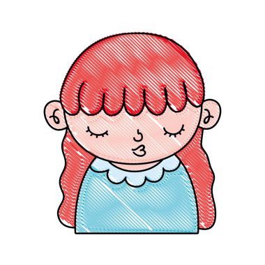 rendelenmiş hoş kız uzun saçlı ve bluz