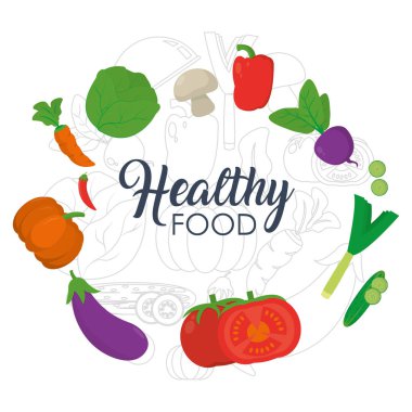 Sağlıklı gıda sebze kavramı