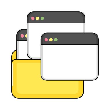 Web penceresi çizgi film