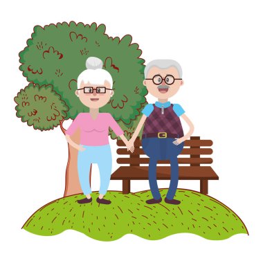 yaşlı çift çizgi film