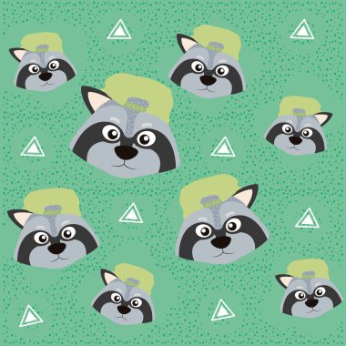 Şirin Rakun desen arka plan