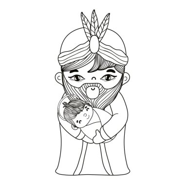 Noel nativity sahne karikatür