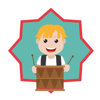 Karnaval çocuk oyun davul yıldız içinde