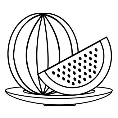 İzole karpuz meyve tasarım
