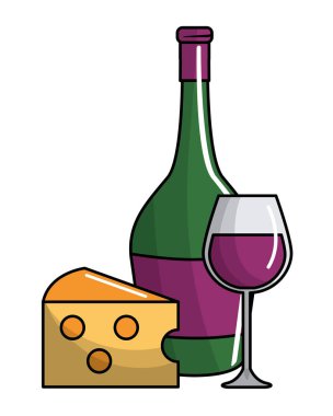 Şarap şişe ve bardak tasarımı