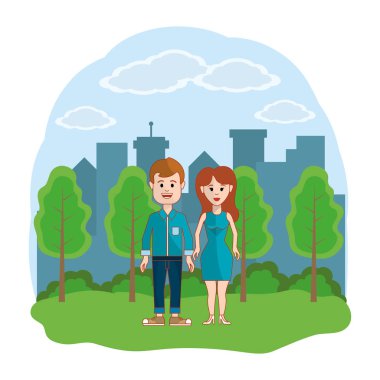 Kadın ve erkekte park tasarım