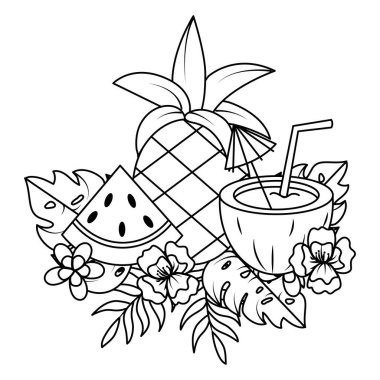 tropikal yaz çizgi film