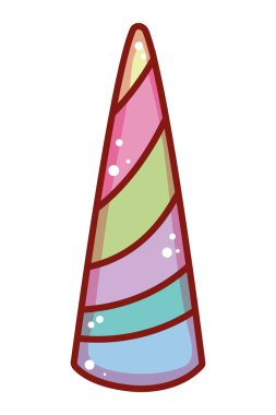 Renkli tek boynuzlu at boynuz