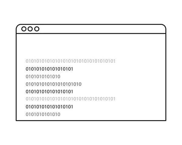 Esbozar código de datos de tecnología de programación web — Vector de stock