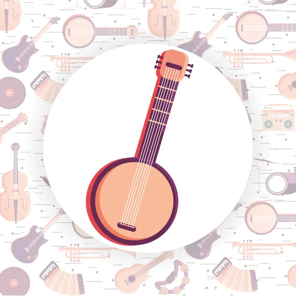 Instrument de musique dessin animé — Image vectorielle
