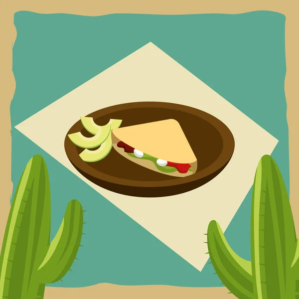 Gastronomie alimentară mexicană — Vector de stoc