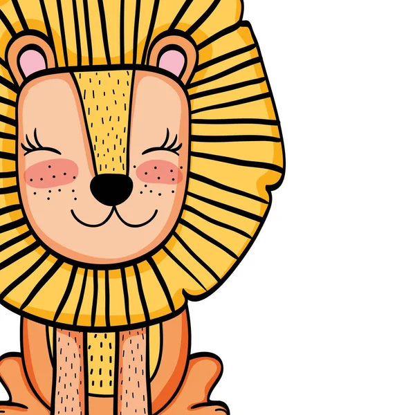 Desenhos animados de animais selvagens Leão —  Vetores de Stock