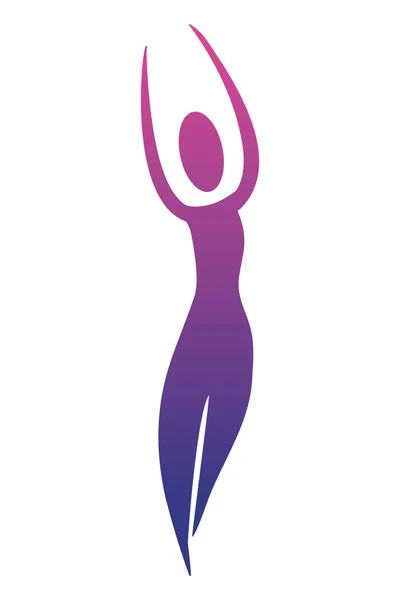 Mujer y yoga — Archivo Imágenes Vectoriales