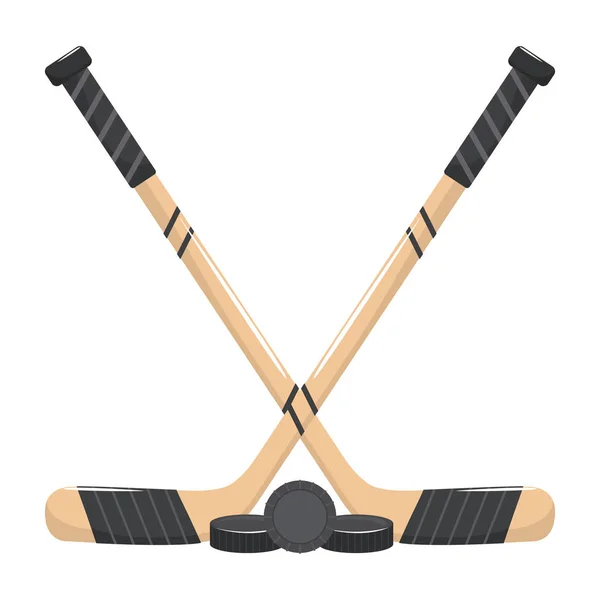 Elementos de hockey sobre hielo de dibujos animados — Vector de stock