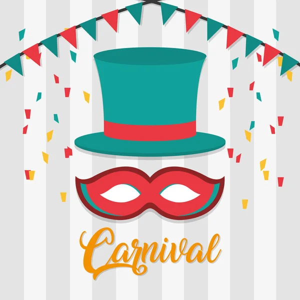 Conceito de festival de carnaval — Vetor de Stock