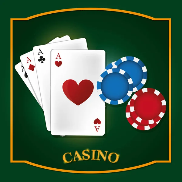 Casino jogo de lazer —  Vetores de Stock
