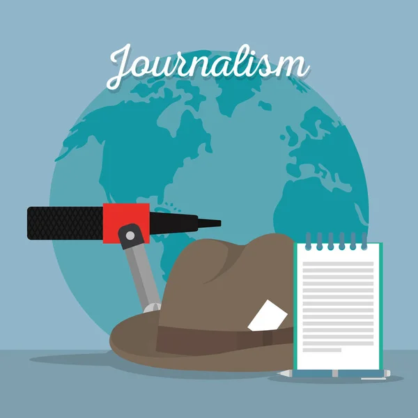 Giornalismo in tutto il mondo — Vettoriale Stock