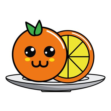 Yalıtılmış turuncu meyve tasarım