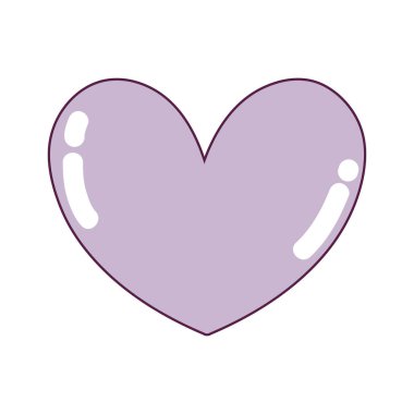 sevimli kalp stil ve aşk sembolü