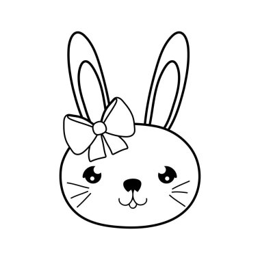 satır tavşan kadın kafası şerit yay ile