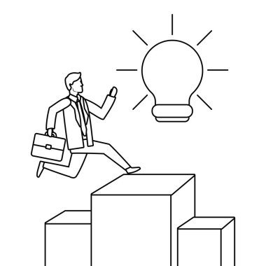 başarılı bir iş adamı avatar çizgi film