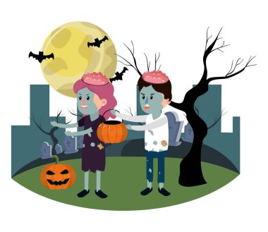 Cadılar Bayramı çizgi film çocuklar