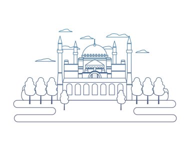 bozulmuş satır taj mahal Hindistan ve güzellik ağaçlarda