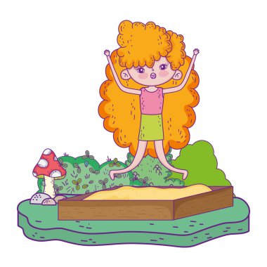 küçük kız peyzaj