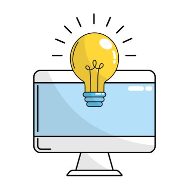 Teknoloji bilgisayar ekran çizgi film