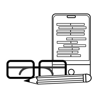 teknoloji smartphone çizgi film