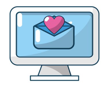 Teknoloji bilgisayar ekran çizgi film