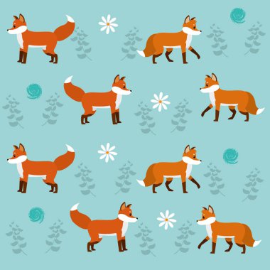 Vahşi hayvanlar ve doğa desen arka plan