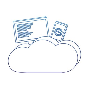 bozulmuş anahat bilgisayar ve bulut veri merkezi ile smartphone